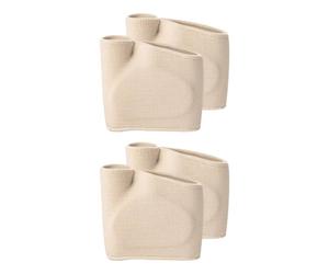 Ciieeo Relief Forefoot Pads for Women, Ultra-Soft Insoles with Front Threaded Design, Skin Color L Size, 2 Pairs Ball-of-Foot Cushions for High Heels and Daily Wear