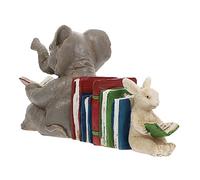 Ciieeo Resin Bunny and Elephant Reading Book Statue Animal Sculpture Home and Garden Decoration Indoor Outdoor Figurine Animal Decoration