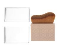 Ciieeo Retractable Wave Shape Self Tanning Brush with Cover Soft Nylon Body Makeup Brush for Foundation Application for Even Tanner Coverage