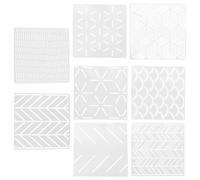 Ciieeo Reusable Suitable for 8pcs Wall Stencils Geometric Painting Templates for Material Home Decoration Window Glass and Door Painting