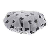 Ciieeo Reusable Womens Shower Cap with Elastic Band, Large Heart-Shaped Double-Layer Satin and PEVA Material, Waterproof Hair Cover for Thick and Long Hair, for Bathing and Shampoo