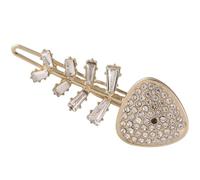 Ciieeo Rhinestone Barrettes Fish Bone Shaped Hairpin Alloy Small Hair Clips Safe Comfortable Suitable for Buns Fashion Accessories for Women Ladies Family Gathering Photo Shoot