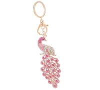 Ciieeo Rhinestone Studded Peacock Keychain with Alloy Material and Festive Look, Easy to Carry Decorative Key Chain for Keys Or Bags, for Teen and Car Keychains
