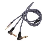 Ciieeo Right Angle 3.5mm Stereo to Dual 6.5mm Audio Splitter Cable