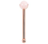 Ciieeo Rose Gold Jade Stone Roller Skin Roller for Face Round Ball Shape Metal Handle Comfortable Holding Reducing Skin Pressure Facial Massage Tool for Skincare