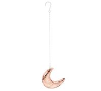 Ciieeo Rose Gold Moon Shape Disco Ball Decoration Glass Hanging Mirror Ornament for Party Wedding Festival Decor Lightweight Retro Disco Pendant for Dance Events