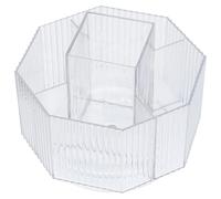 Ciieeo Rotating 360° Desktop Makeup Brush Storage Holder Cosmetic Brush Organizer Box with Compartments for Vanity Table Makeup Tools