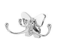 Ciieeo Rotating Solid Metal Butterfly Hook, Creative Door Back Hat and Coat Hanger, Wall-Mounted Single Rotatable Hook for Home Organization and Storage