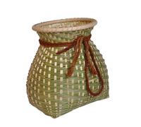Ciieeo Rustic Bamboo Woven Flower Basket Small Outdoor Picking Basket Lightweight Portable Storage Container with Impressive Natural Design for Household Use