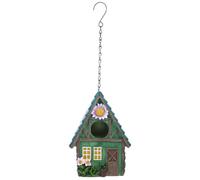 Ciieeo Rustic Resin Parrot Shelter Bird House Strong and Breathable Balcony Bird Nest Providing a Hideaway Creative Handicrafts Garden Decoration for Outdoor Patio and Yard