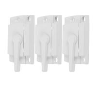 Ciieeo Sash Lock Resistant to Corrosion and Middle Hole Design 3pcs White Zinc Alloy Advanced Mechanical Functionality for Sliding Windows for Home Safety and Metal Window Security
