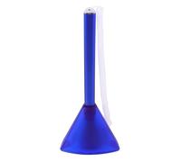 Ciieeo Secure Blue Ballpoint Pen with Spring Chain and Adhesive Base, 1.0mm Ink Desk Pen for Office, Retail Store, and Reception Counter Use