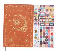 Ciieeo Self-filling Date Schedule Planner Notebook Office Journal Notepad for Daily Weekly Monthly Planning Pu Cover Gentle Dowling for Students Teachers and Professionals