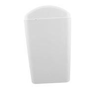 Ciieeo Shake Lid Trash Can Plastic Small Garbage Bin Bathroom Trash Can Mini Waste Basket Kitchen Counter Plastic with Lid for Bathroom Pp White