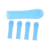 Ciieeo Silicone Ear Wax Removal Spoon Tips 5pcs Blue Universal Ear Scoop Sleeves Replacement for Adult and