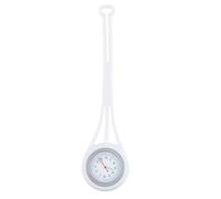 Ciieeo Silicone Nurse Pocket Watch White Flexible Round Hanging Watch for Medical Staff Nursing Study Timing