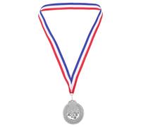 Ciieeo Silver Bowling Award Medals for Sports Competitions and Celebrations, Lightweight Zinc Alloy Medals with Neck Ribbons, Party Favors and Adults