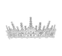 Ciieeo Silver Crystal Crown Princess Headpiece Rhinestone Heart for Bridal Accessories Wedding Tiara for Bride Girls Party Halloween