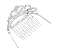 Ciieeo Silver Crystal Rhinestone Wedding Headband for Bride with Sturdy Hard Alloy and Delicate Design, Attractive Tiara Crown Suitable for Wedding and Engagement Events