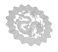 Ciieeo Silver Metal Dragon Wind Spinner Main Body Long-lasting Artistic Lawn Decor for Making Wind Chimes Hanging Metal Yard Art Suitable for DIY Projects and Karaoke Rooms