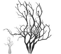 Ciieeo Simulated Plastic Coral Branch, 36cm Artificial Antler Branch for Headdress, Coral Tree Twig for DIY Home Decor, Black