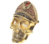 Ciieeo Skeleton Skull Lapel Pin Brooch Rhinestones, Decorative Punk Brooch Badge for Halloween Costume, Sweater and Suit Accessory, Unisex Shawl Pin