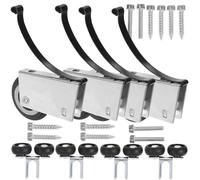 Ciieeo Sliding Door Pulley Replacement Metal Sliding Door Rollers with Bearing Includes Upper and Lower Wheels