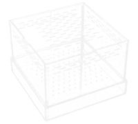 Ciieeo Small Acrylic Mealworm Breeding Box Lid, Live Cricket Cage Container for Reptile Feeding, Spider and Scorpion Habitat Enclosure