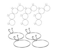 Ciieeo Small Animal Cage Water Bottle Hanger Hook 16pcs Stainless Steel Fits 2.76-2.95 Inch Bottle Openings, Prevents Accidental Tipping and Withstands Frequent Chewing, for Hamsters
