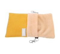 Ciieeo Small Sugar Glider Pouch Warm Sleeping Nesting Sack Yellow Pet Swing Hammock Hamster Hanging Bed Suitable for Small Animals Cage
