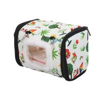 Ciieeo Small Winter Warm Bird Bed Cotton Nest for Cage Parakeets Budgies Parrot Hammock with Chain Hanging Hut Cozy Hideaway for Pet Birds