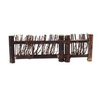 Ciieeo Small Wooden Fence Decor Mini Japanese Style Bamboo Fence 24X6Cm for Bonsai Micro Landscape and Outdoor Fairy Garden Decoration