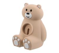 Ciieeo Smartwatch Charging Dock Vertical Silicone Watch Holder Stand in Pink Bear Design for Office and Bedroom