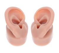 Ciieeo Soft Silicone Ear Model for Piercing Practice and Auricular Therapy Teaching, Realistic Left and Right Human Ear Shape, Sturdy Silicone Material, for Students and Professionals