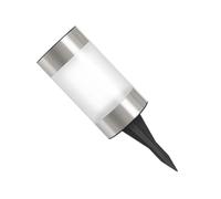 Ciieeo Solar Power Mini Landscape Lawn Lamp Warm LED Light Cylindrical Solar Garden Stick Light for Outdoor Patio Yard Black and Silver for Garden