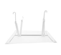 Ciieeo Square Ceiling Air Conditioner Vent Deflector 35x35cm White Baffle with Hook Anti-direct Blow Cover for Central Ac Airflow Control