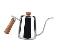 Ciieeo Stainless Steel Coffee Pot with Wooden Handle Gooseneck Kettle for Home Precise Drip Coffee Pouring Long Spout for Tea Brewing and Hand Drip Brewing