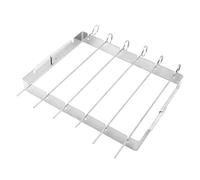 Ciieeo Stainless Steel Meat Roasting Rack Bbq Skewer Rack Set Outdoor Barbecue Accessory for Home and Camping Use