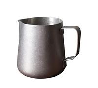 Ciieeo Stainless Steel Milk Frothing Pitcher with Scale Retro Kitchen Milk Frother Cup for Latte and Cappuccino Portable Steaming Container for Home