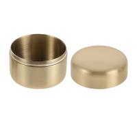 Ciieeo Stainless Steel Pill Organizer Large Portable Metal Pill Holder Mini Tablet Box for Travel Pocket Medication Storage Container in Matte Gold