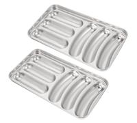 Ciieeo Stainless Steel Sausage Mold Hot Dog Mold 304 Metal Baking Loaf Pan Sausage Making Tool for Homemade Steamed Baby Hot Dogs Kitchen Cooking Set
