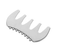 Ciieeo Stainless Steel Scalp Massager Comb Gua Sha Scraping Tool for Face and Body, Portable Facial Sculpting Board for Neck Shoulders Arms Meridian Massage