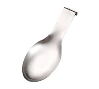 Ciieeo Stainless Steel Spoon Rest Ladle Spoon Holder Stylish Decoration Heat Resistant Stable Kitchen Gadgets Tableware Storage Racks for Families and Restaurants