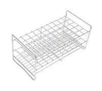 Ciieeo Stainless Steel Test Tube Rack Organizer with Wide Stable Base Temperature Resistant Anti-acid Alkali Laboratory Holder for Science Classroom and Professional Experiments
