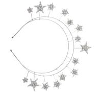 Ciieeo Star Rhinestone Wedding Headband Alloy Material and Shiny Glitter Star Design, for Graduation W irthday, and Engagement Parties, Matching Styles and Staying Firm on Head