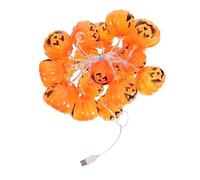 Ciieeo String Jack-o'-Lantern Set Pumpkin Light Lovely Light Decor Festival Decor Halloween Window Lights Adorable Outdoor Pumkin Decorating Halloween Metal