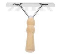 Ciieeo Sturdy Horse Grooming Comb Wooden Handle and Metal Teeth, Good Hand Feeling and Not Easy to Wear or Tear, for Horse Hair Cleaning and Mane Care