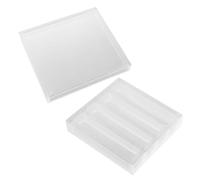 Ciieeo Sturdy Lab Incubation Box 4 Grid Independent Slots Glass Material Testing Storage Box for Standard Slides and Microplates for Longterm Lab Incubation Processes