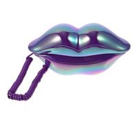 Ciieeo Stylish Purple Lips Shaped Corded Phone for Home Decoration, Compact and Easy to Store Abs Landline Telephone with Electronic Components, Charming Desk Prop for Retro Office Use