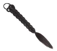 Ciieeo Synthetic Braided Ponytail Extension for Women, Natural Black High Temperature Fibres, Easy to Put or Take, Stylish Hairpiece for Everyday Wear